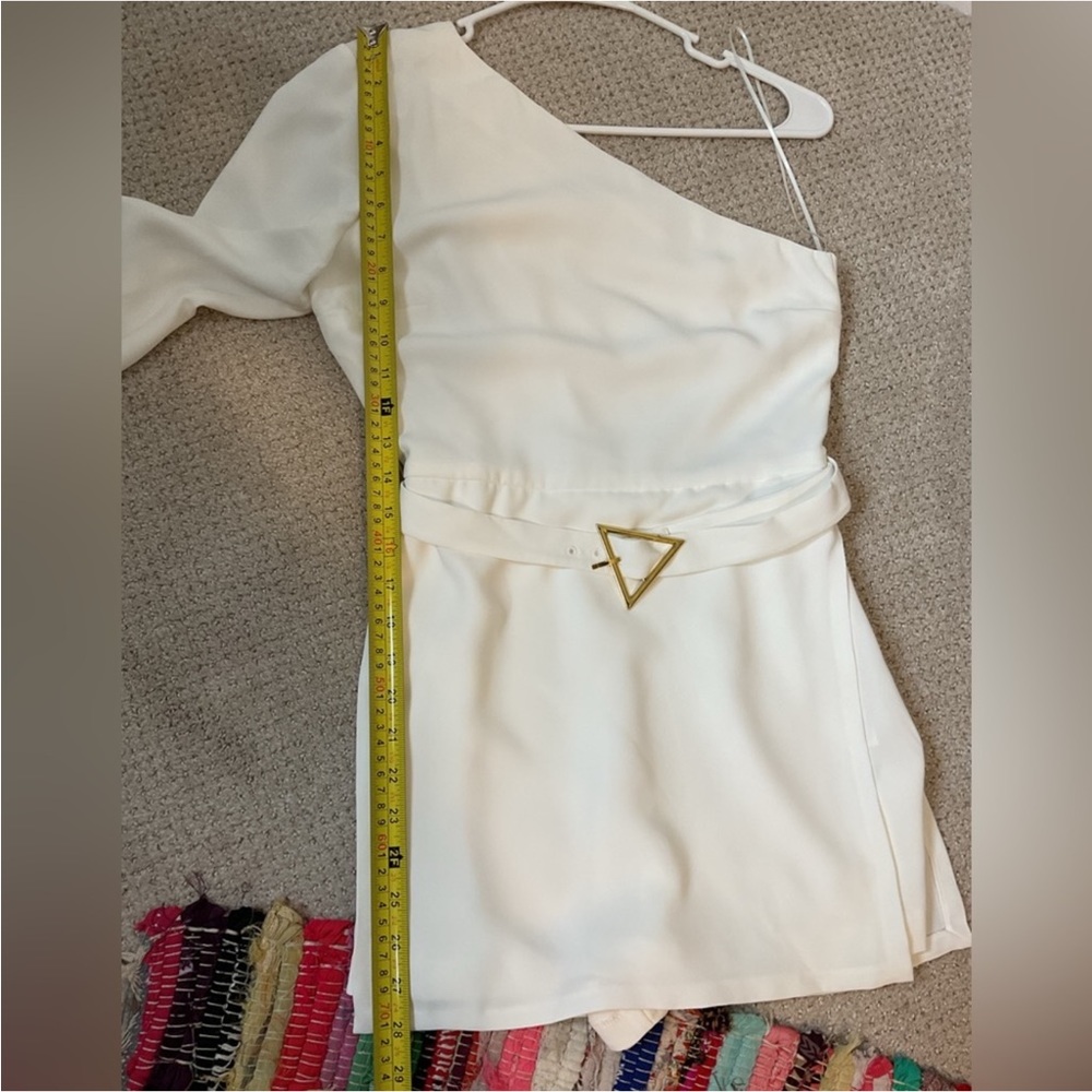 Amanda Uprichard Santos Belted Romper in White Size XS - Picture 7 of 9